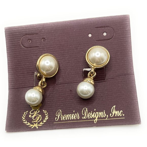 DUCHESS Retired Premier Designs DANGLE Earrings (Clips or Posts) 2530 - Picture 1 of 1